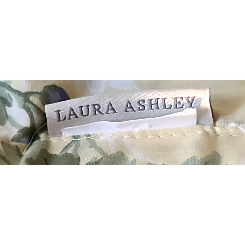 Laura Ashley Cassidy Ruffle Throw Pillow Floral Plaid Cottage Yellow 19”x19” - Picture 4 of 4